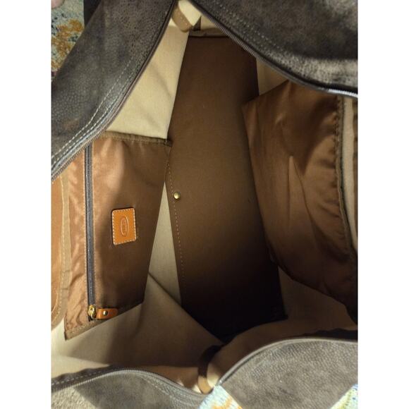 Bric's LIFE 18-Inch Cargo Duffle Bag Luxury Travel Weekender Brown W Strap/Lock - Picture 11 of 13